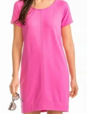 Southern Tide Phlox Pink Dress Short‎ Sleeve Preppy Career Round Neck Womens 4 thumbnail 1