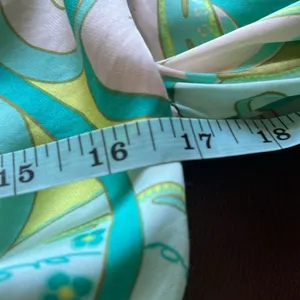 Zara Sea Green 70s Printed Retro Holly Crop Top thumbnail 8