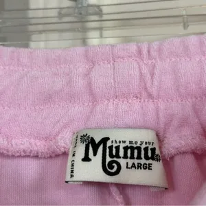 SHOW ME YOUR MUMU Sittin Around SHORTS ONLY in Pink Terry Sz Large thumbnail 8