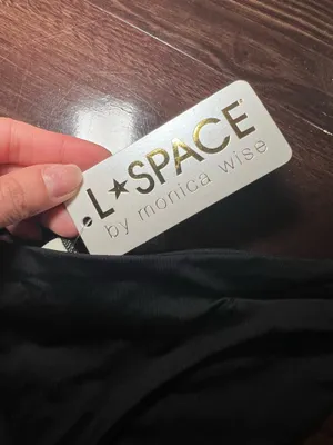NWT L*Space Black Estella Bikini Bottom Size Small thumbnail 4