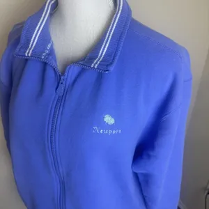 Womens Cuffys Of Cape Cod Full Zip Jacket‎ Periwinkle Blue Newport resortwear L thumbnail 2
