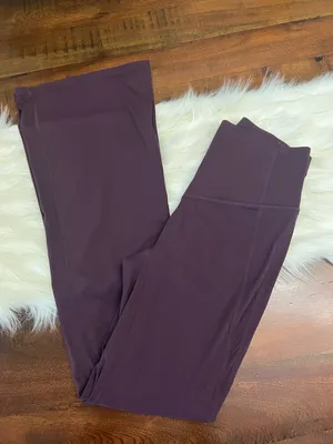 Halara UltraSculpt High Waisted Tummy Control Flare Leggings Nights Purple Small thumbnail 8