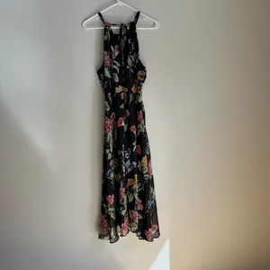 Nicole Miller Black Floral Maxi Dress thumbnail 3