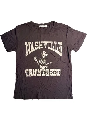 Project Social T Nashville Skeleton Easy Fit Tee Black XS NWOT thumbnail 2