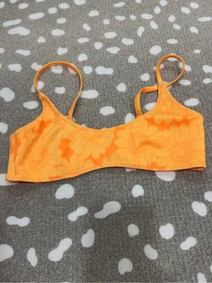 Triangl swim tangerine floral bikini top rina scoop neck tank thumbnail 2