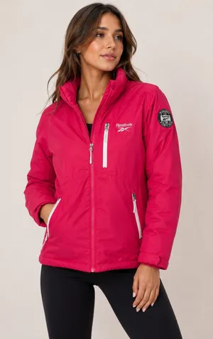 Reebok Women’s Insulated Winter Ski Jacket – Bright Pink | Full Zip Size Small thumbnail 1