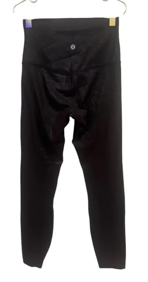 Women's Lululemon Black Shimmer Leggings Size 4 thumbnail 1