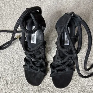 Steve Madden Black Strappy High Heels thumbnail 2