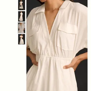 Anthropologie Maeve Short-Sleeve V-Neck Tiered Maxi Dress thumbnail 4