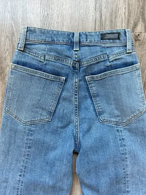 Abercrombie & Fitch Zoe Natural Rise Straight Leg Patchwork Ankle Jeans Size 26 thumbnail 9
