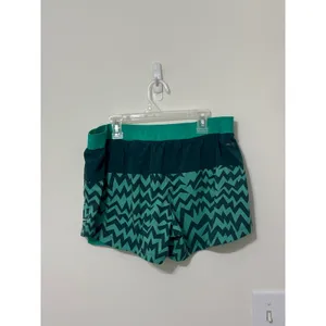 Nike Running Skort Dri-FIT Athletic Skirt Shorts Green Chevron‎ Size L thumbnail 3