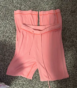 Out From Under Peach  Ribbed Flare Pants thumbnail 1