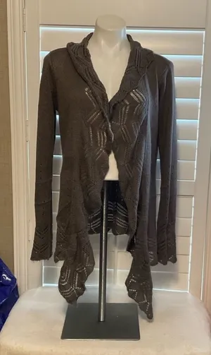 Decree Taupe Knit Cardigan thumbnail 1