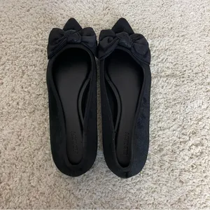 Old Navy Black Velvet Bow Loafers thumbnail 6