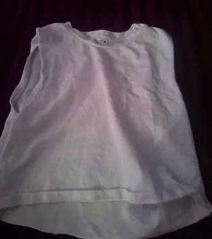 ZARA Top Tank Crop White thumbnail 1