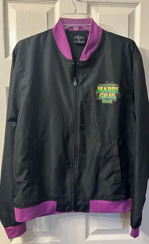 Universal Studios Florida Mardi Grads 22 jacket size M Purple Size M thumbnail 1