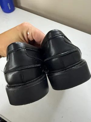 Anne Klein Emmylou Leather Loafer Chunky Sz 8.5 Classic Office Goth thumbnail 7