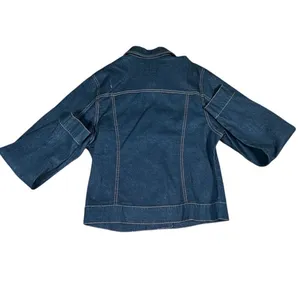 Jeans Crest Dark‎ Denim Jacket Classic Button Front Stretch Casual Streetweark thumbnail 6