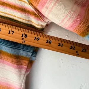 Eddie Bauer Fleece Pullover Striped Quarter Zip Pink Blue Brown Western Aztec‎ thumbnail 4