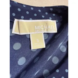 Michael Kors Women’s Blue And White Polka Dot Dress Size Small F58 thumbnail 8