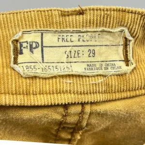 Free People Corduroy Overalls‎ Womens 29 Straight Leg Distressed Mustard Yellow thumbnail 8