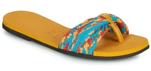 NWT size 7/8 Havainas St. Tropez mesh sandals multicolored woven strap thumbnail 1