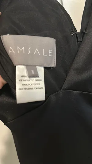 Amsale Bella Bridesmaids Black Formal Dress thumbnail 3