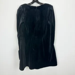Lulus Ioanna Black Velvet Rhinestone Long Sleeve Mini Dress Party XL FLAW NWT thumbnail 10