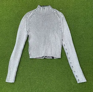 Lululemon Cotton-Cashmere Blend Mock Neck Sweater Gray Womens Size 0 thumbnail 5