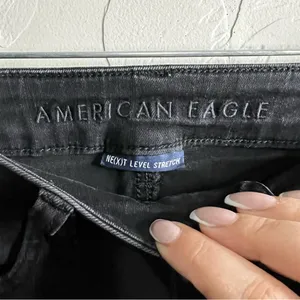 American Eagle Black‎ Distressed High Rise Jeggings thumbnail 9
