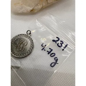 Vintage 1971-1972 Co Capt Peppers Monogrammed Round Scroll Border Pendant Silver thumbnail 6
