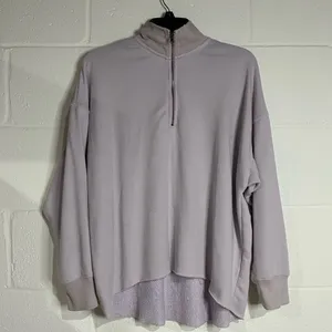Aerie light purple quarter zip small thumbnail 1