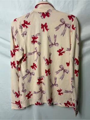 Women’s Pink Bow-Print Pajama Top – Nordstrom NWOT thumbnail 5