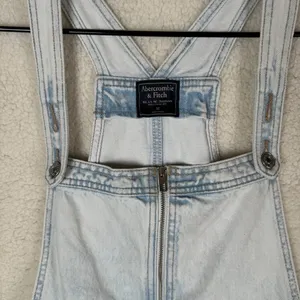 Abercrombie & Fitch Y2K Denim Jumper Overall Skirt Preppy thumbnail 2