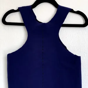 NEW Free People Intimately Cutout High Neck Racerback Tank Top in‎ Blue thumbnail 3
