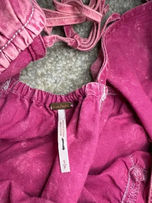 Free People Pink Denim Dress Mini thumbnail 2