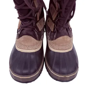 Sorel Women's Brown Joan of Arctic Leather Tall Lace Up Snow Boots Size 8 thumbnail 4