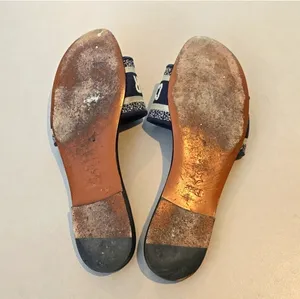 Authentic Dior D way slides Size 39.5 Deep Blue thumbnail 6