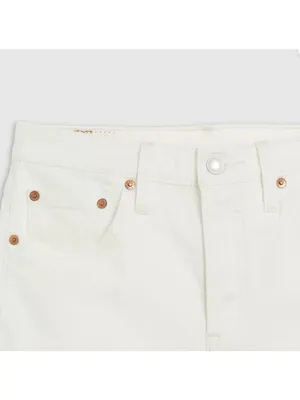 New Levis 27 Premium Women's 501 Original High Rise Shorts Disco Nights White thumbnail 6