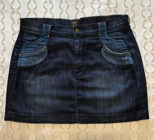 Citizens‎ of Humanity Vintage Y2K Patchwork Denim Mini Skirt size 9 thumbnail 1