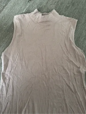 Rachel Zoe Ribbed Knit Sleeveless Turtleneck Sweater Vest Top Size M Casual thumbnail 2