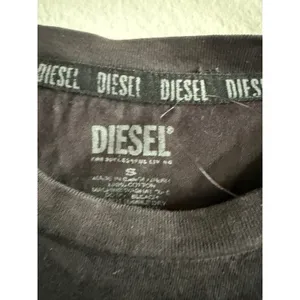 Diesel Mens Small Black Cotton Short Sleeve Crewneck Logo‎ T-Shirt 3160 thumbnail 4
