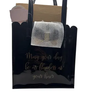 May your Day be as‎ Flawless as your Hair Black and gold glam Tote thumbnail 1