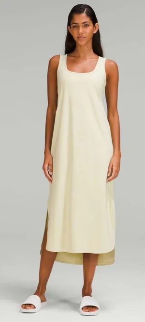 Lululemon Open Back Pima Cotton Midi Tank Dress Sleeveless Womens Size 6 thumbnail 1