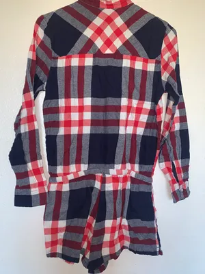 Aerie Long Sleeve Flannel Romper thumbnail 4