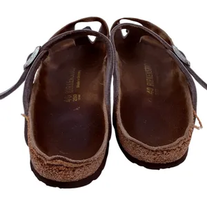 Birkenstock Women's Silver Gizeh Leather Sandals Size 40 / 260 / 9 thumbnail 8