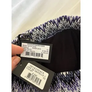 NWT Maje Womens Purple Skirt with Lace Size 2( USA size M) thumbnail 4