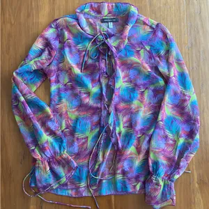 Urban Outfitters size med purple feather quirky abstract open front cardi thumbnail 3
