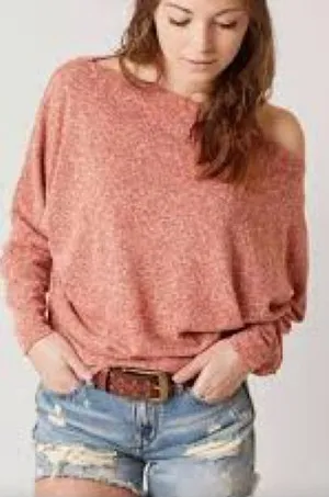Free People Off The Shoulder Long Sleeve Top XS thumbnail 1