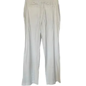 Ann Taylor‎ White Linen Blend Wide Leg Drawstring Pants Size 6 NEW thumbnail 2